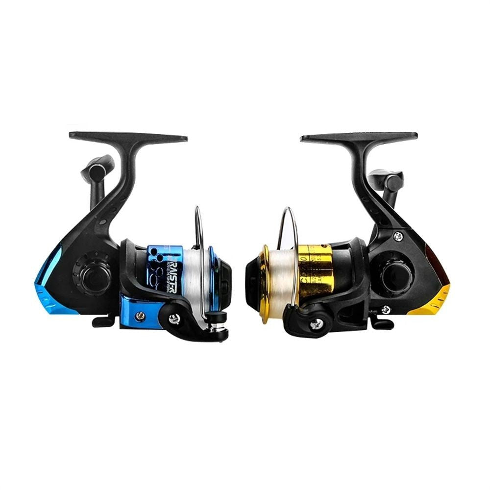 Ruedas de arrastre portátiles, carrete de pesca ultraligero, relación de engranaje 5,2: 1, carrete giratorio con sedal de pesca de 60m, suministros de pesca