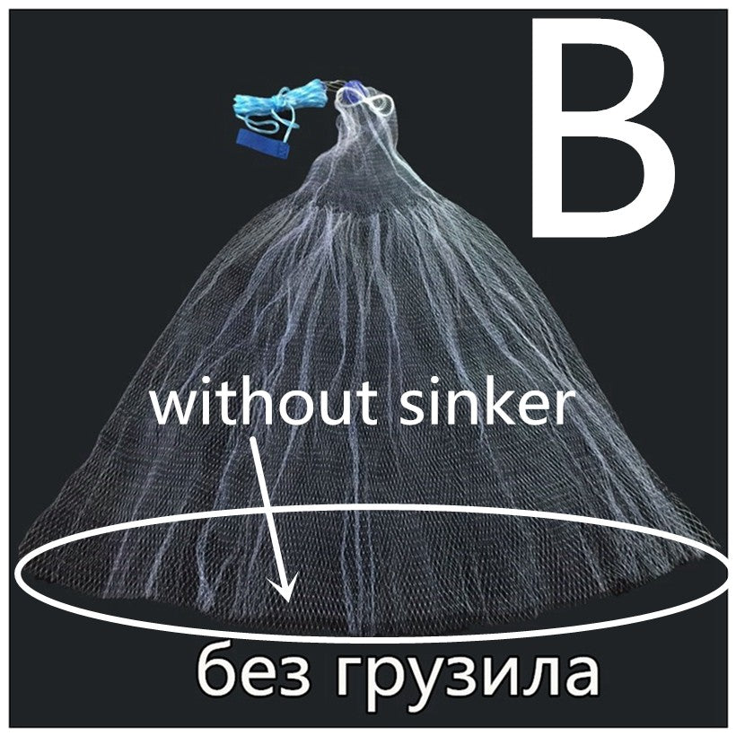Red de pesca de 1,2-3,6 m con plomo ni sin plomo, redes fundidas de EE. UU., lanzamiento manual de agua, red de peces con mosca, herramienta de rejilla pequeña