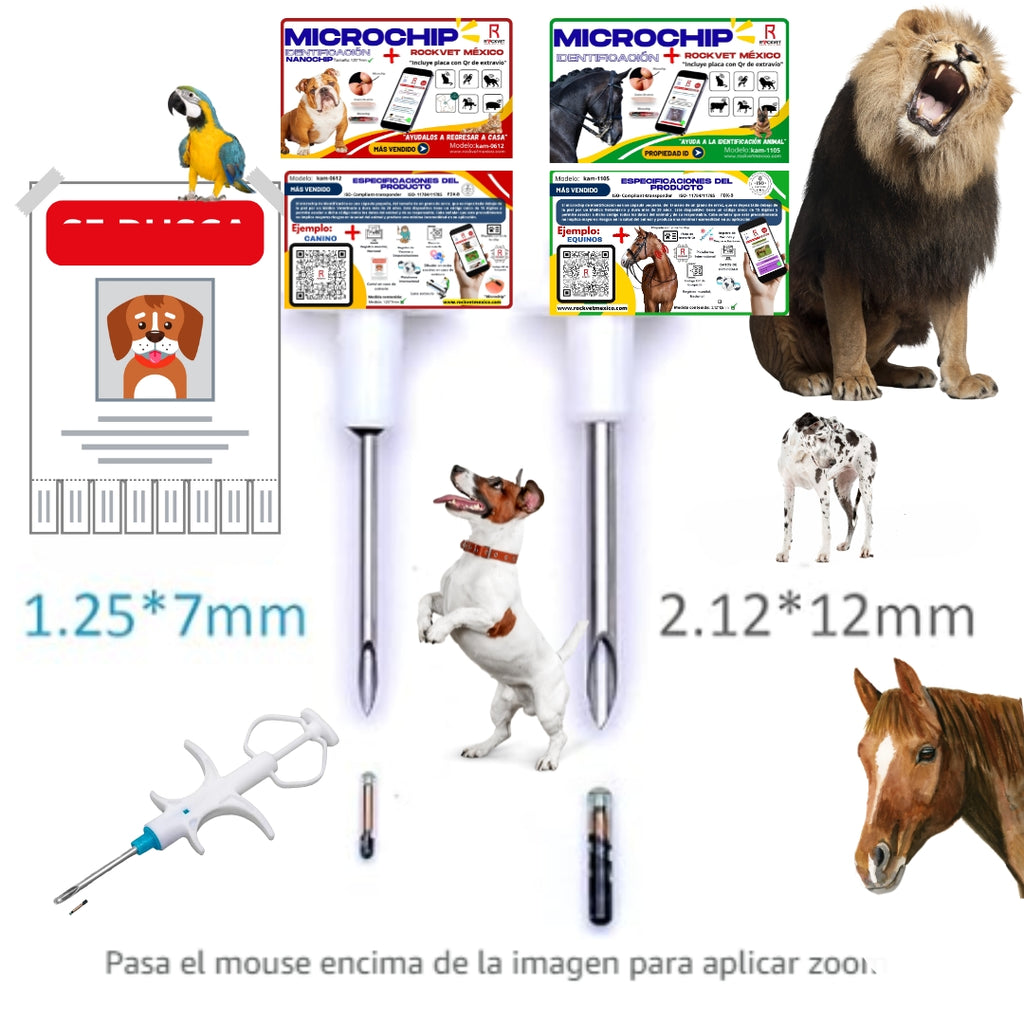 Chip de identificación animal ROCKVET MÉXICO