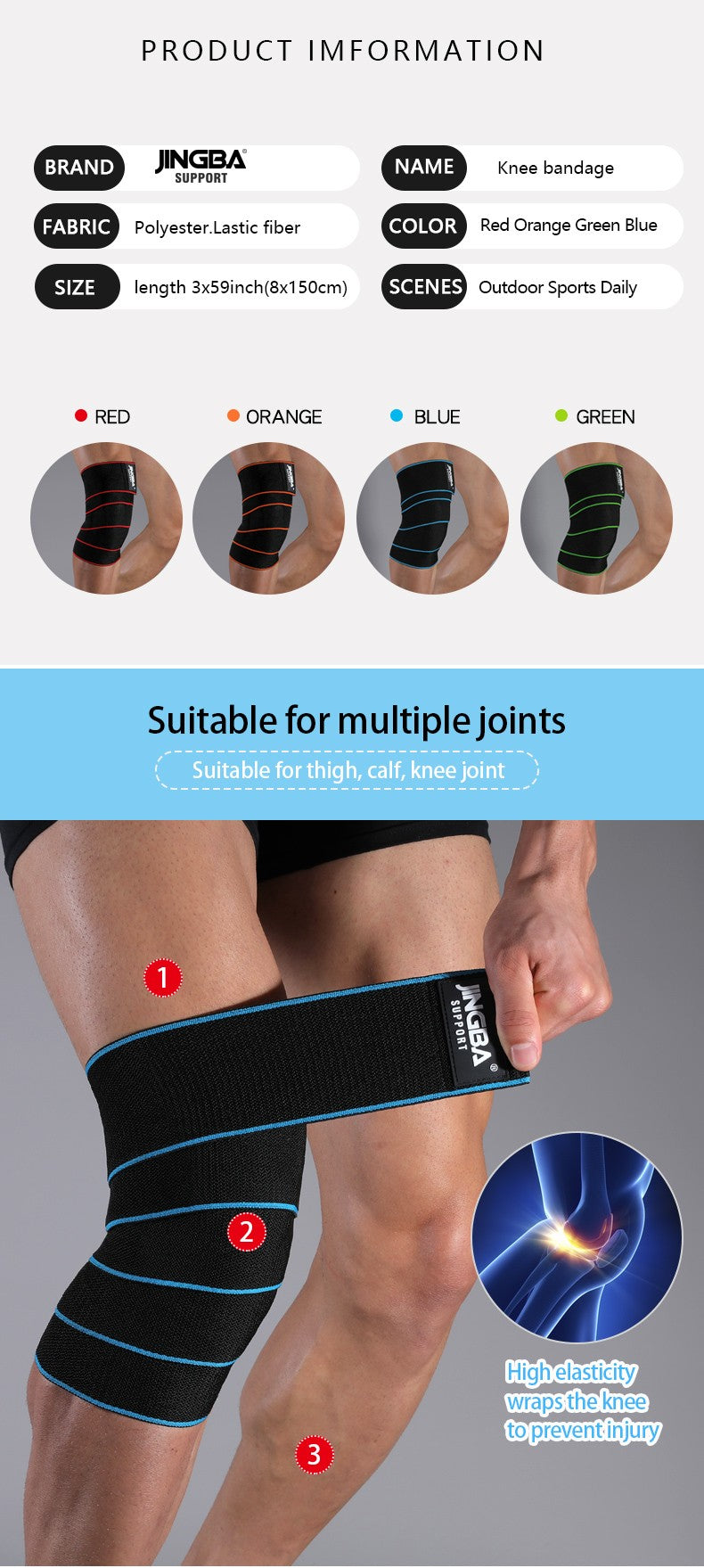 1 Uds. Rodilleras deportivas para levantamiento de pesas, vendajes para rodillas, sentadillas, accesorios para equipos de entrenamiento para gimnasio