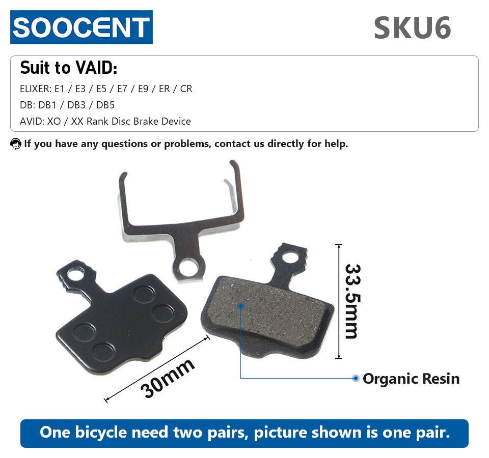 Pastillas de freno hidráulicas para bicicleta de montaña, pastillas de freno de disco de resina orgánica para Shimano xt M445 355 395 Magura, 1 par/2 uds.