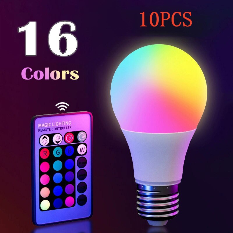 Foco LED RGB de 16 colores