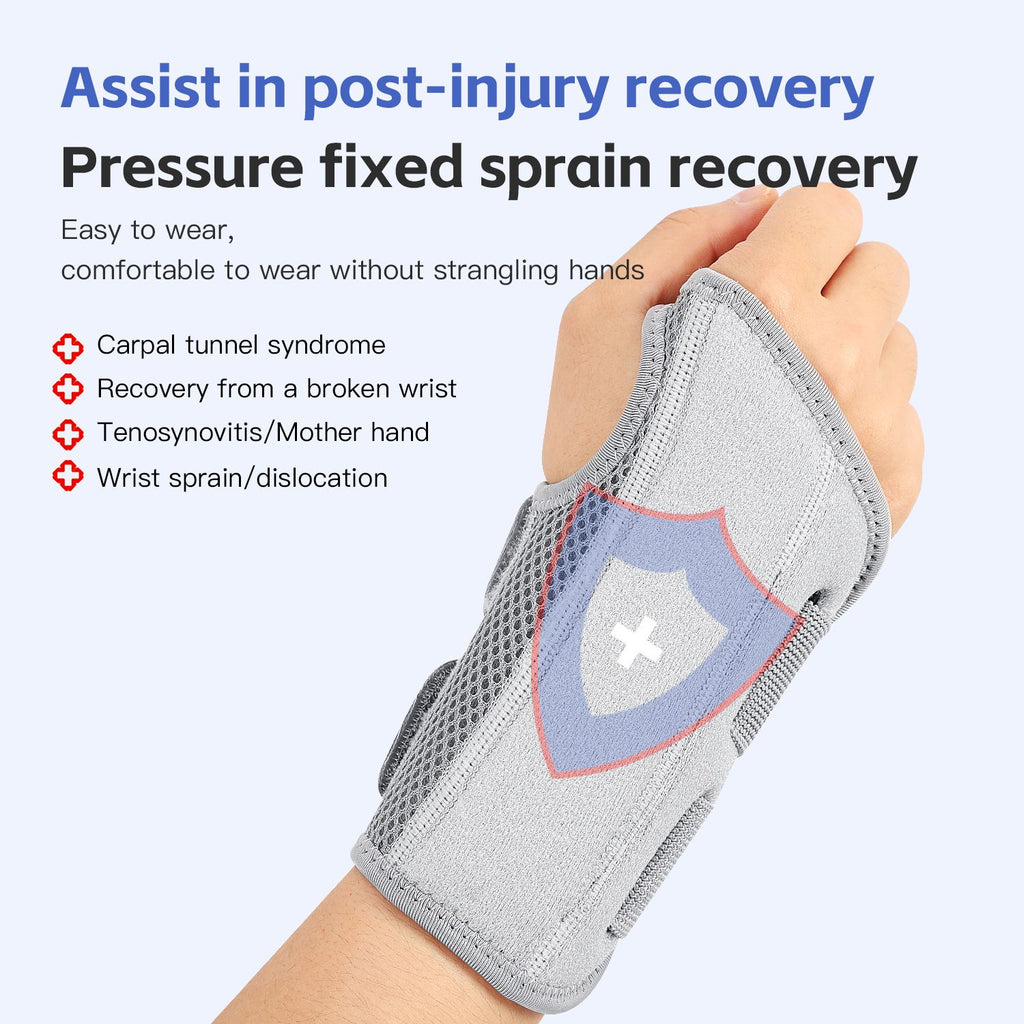 Muñequera para túnel carpiano, soporte con férulas, soporte de mano para artritis, tendinitis, esguince, lesiones, dolor de muñeca, 1 ud.