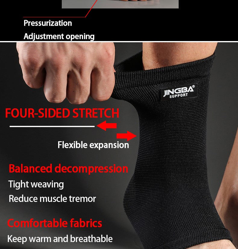 Soporte JINGBA, 1 Uds., envío directo, tobillera de compresión de nailon negro, Protector de soporte para deportes al aire libre, articulación protectora del tobillo