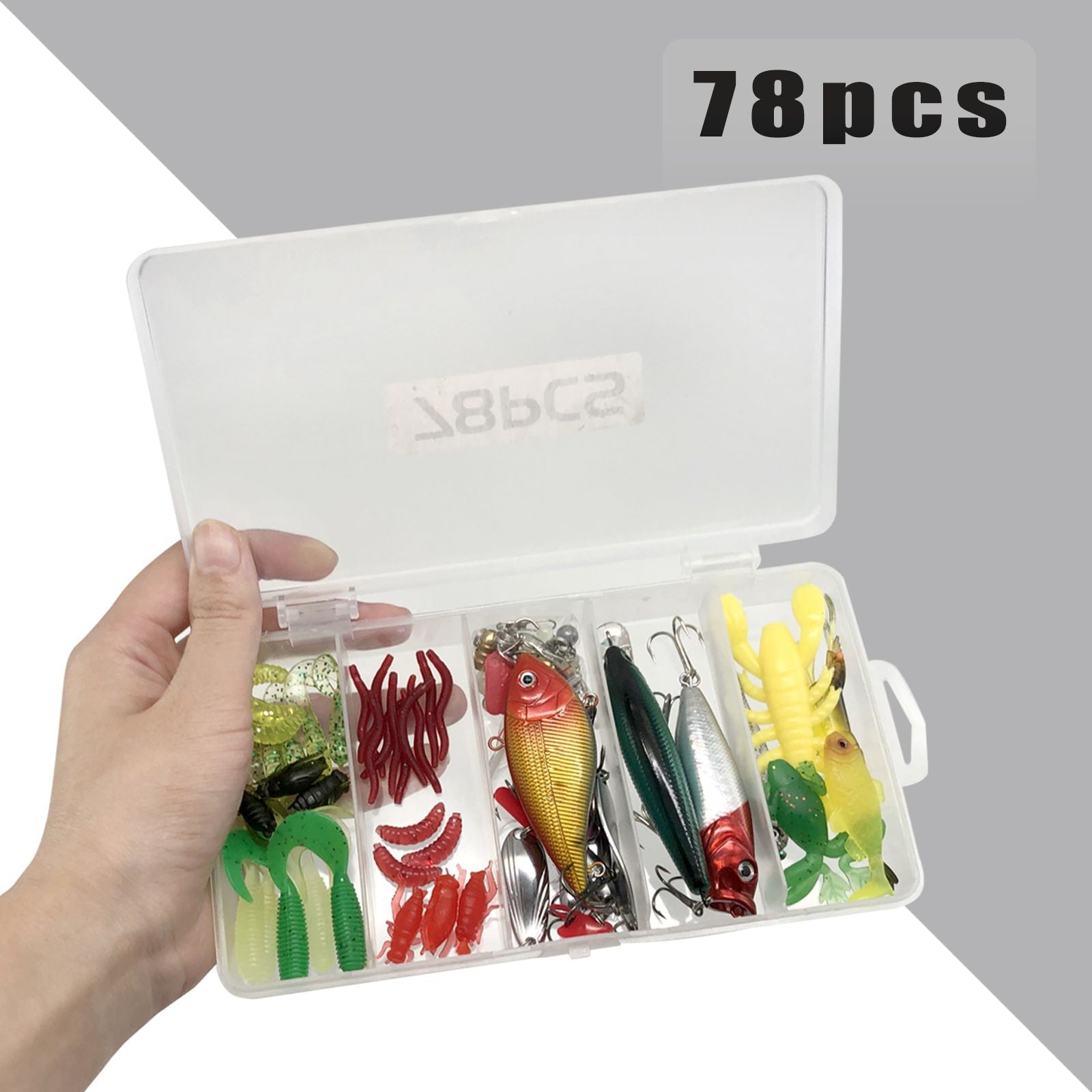 78/122/284 Uds Kit de Señuelos de Pesca para aparejos de cebo Topwater Kit de aparejos para lubina trucha salmón accesorios de pesca