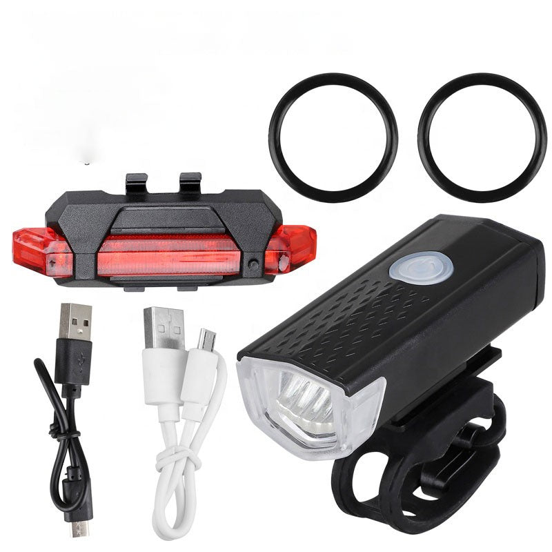 Luz LED para bicicleta ZK30, recargable por USB, faro delantero y trasero para bicicleta de montaña, linterna, luz de advertencia de seguridad en ciclismo