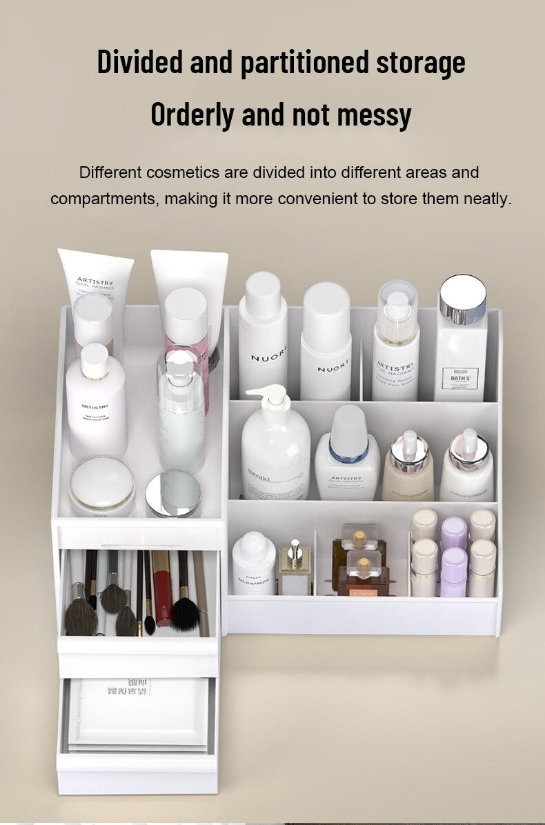 Caja de almacenamiento de maquillaje con cajones