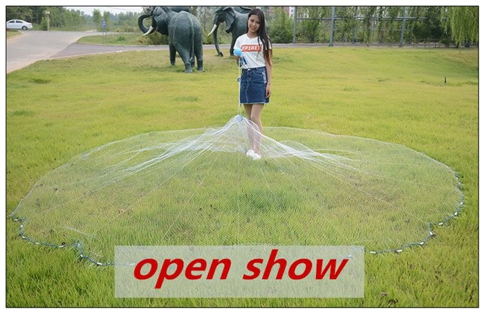 Red de pesca de 1,2-3,6 m con plomo ni sin plomo, redes fundidas de EE. UU., lanzamiento manual de agua, red de peces con mosca, herramienta de rejilla pequeña