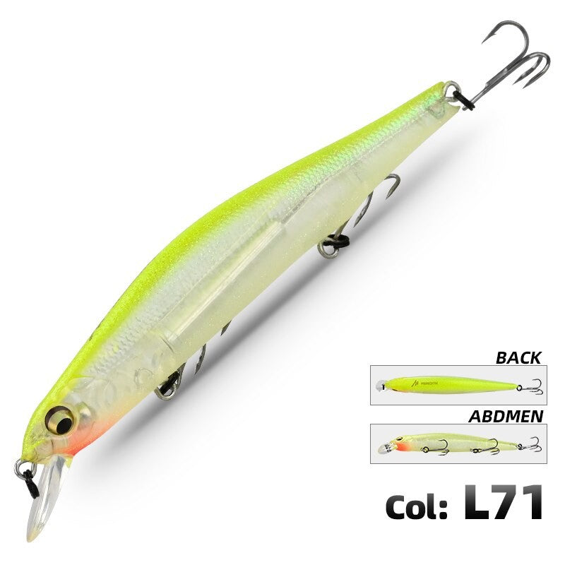 MEREDITH ORBIT-110SP sistema magnético Orbital Señuelos de Pesca superiores Minnow Wobbler calidad aparejos de pesca anzuelos para pesca