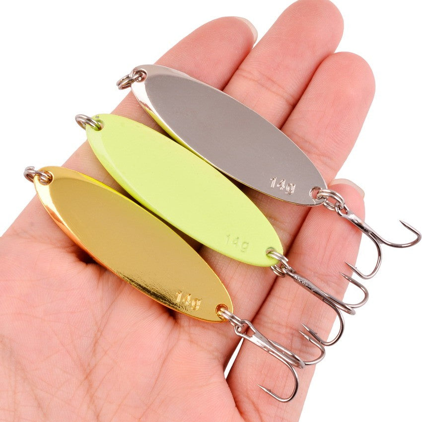 Señuelos de pesca hundidos de Metal, 12 Uds., 1,5g-60g, cuchara, señuelo de Jigging, cebo duro Artificial, trucha, lubina, señuelo de mar, aparejos de pesca de agua salada