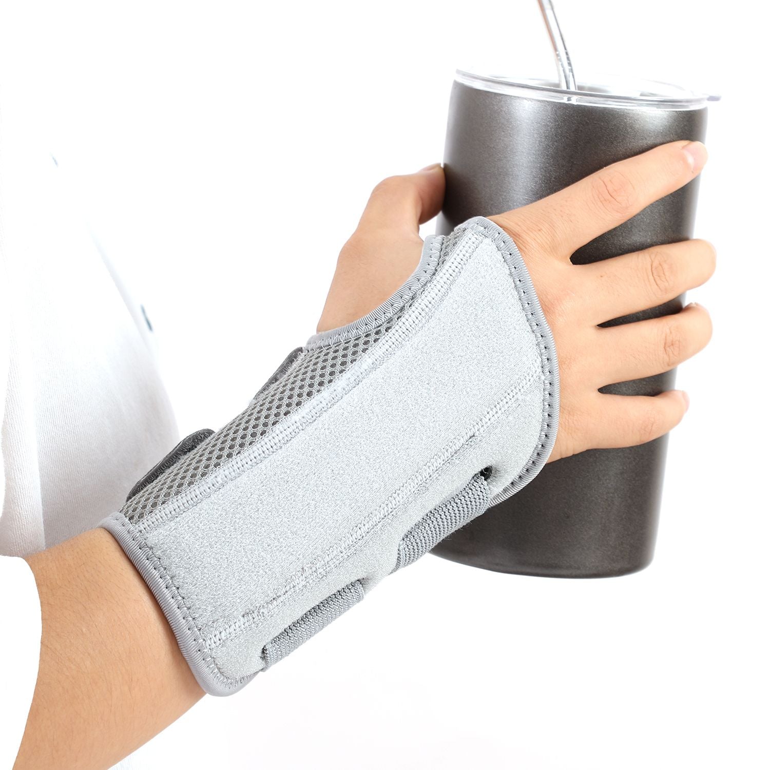 Muñequera para túnel carpiano, soporte con férulas, soporte de mano para artritis, tendinitis, esguince, lesiones, dolor de muñeca, 1 ud.