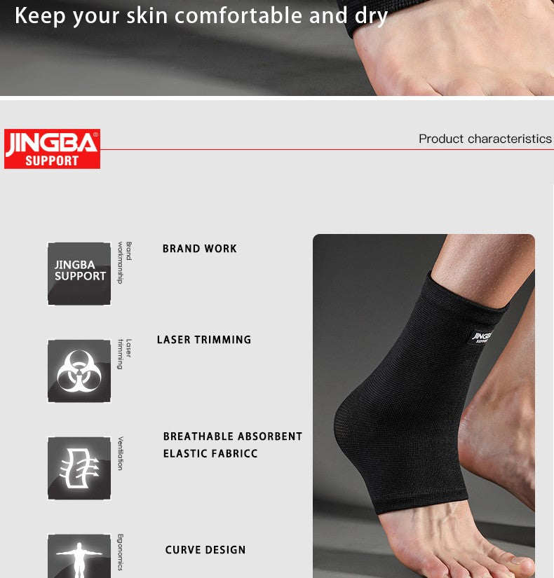 Soporte JINGBA, 1 Uds., envío directo, tobillera de compresión de nailon negro, Protector de soporte para deportes al aire libre, articulación protectora del tobillo