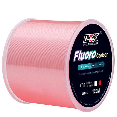FTK-sedal de pesca con revestimiento de fluorocarbono, 120M, línea líder de fibra de carbono, 7,15LB-45LB, alambre de señuelo de pesca, línea de hundimiento, Japón