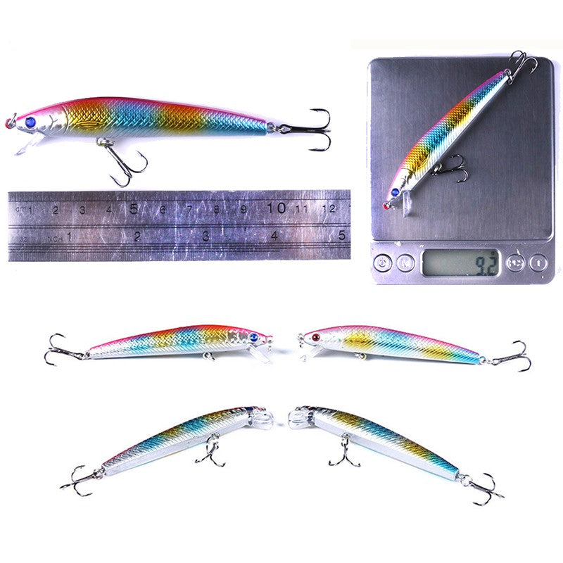 Señuelos de Pesca de pececillos, cebo duro flotante de 95mm y 7g, cebo Artifici