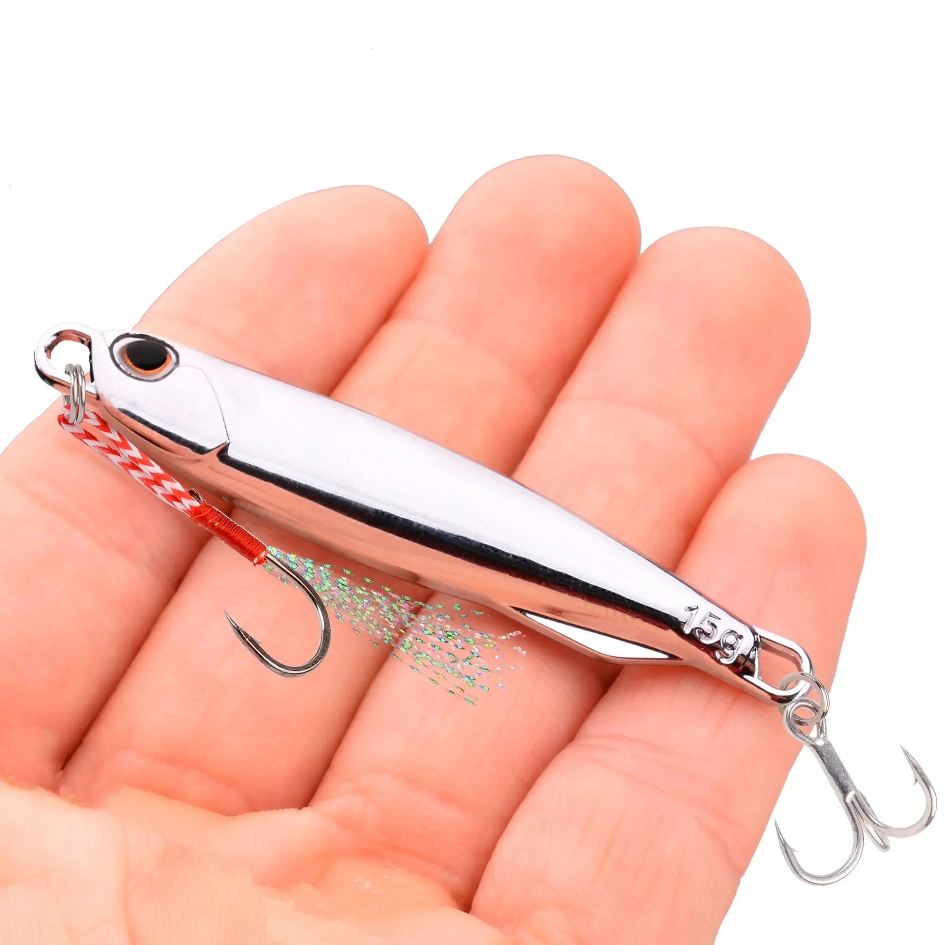 Juego de Señuelos de Pesca, 10 Uds., plantillas de 20G, 30G, 40G, Jigbait, señuelo de Pesca chapado en plata, señuelos fundidos en la orilla, cebo de Metal, señuelo de Pesca Artificial