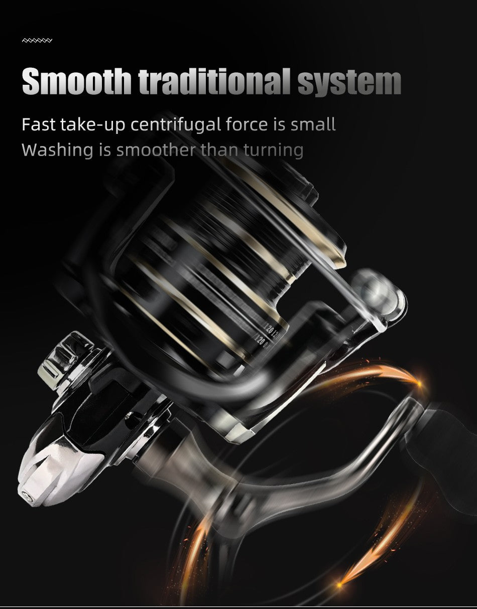 Carrete giratorio de arrastre máximo de 8KG para pesca AC3000 4000 5000, carrete de Metal con mango, plantilla de mar, carrete de carpa, rueda de bobina de pesca