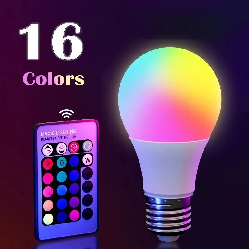 Foco LED RGB de 16 colores