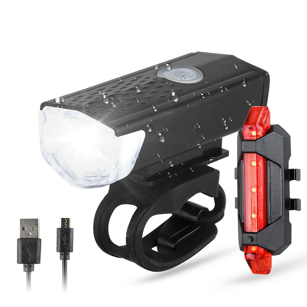 Luz LED para bicicleta ZK30, recargable por USB, faro delantero y trasero para bicicleta de montaña, linterna, luz de advertencia de seguridad en ciclismo