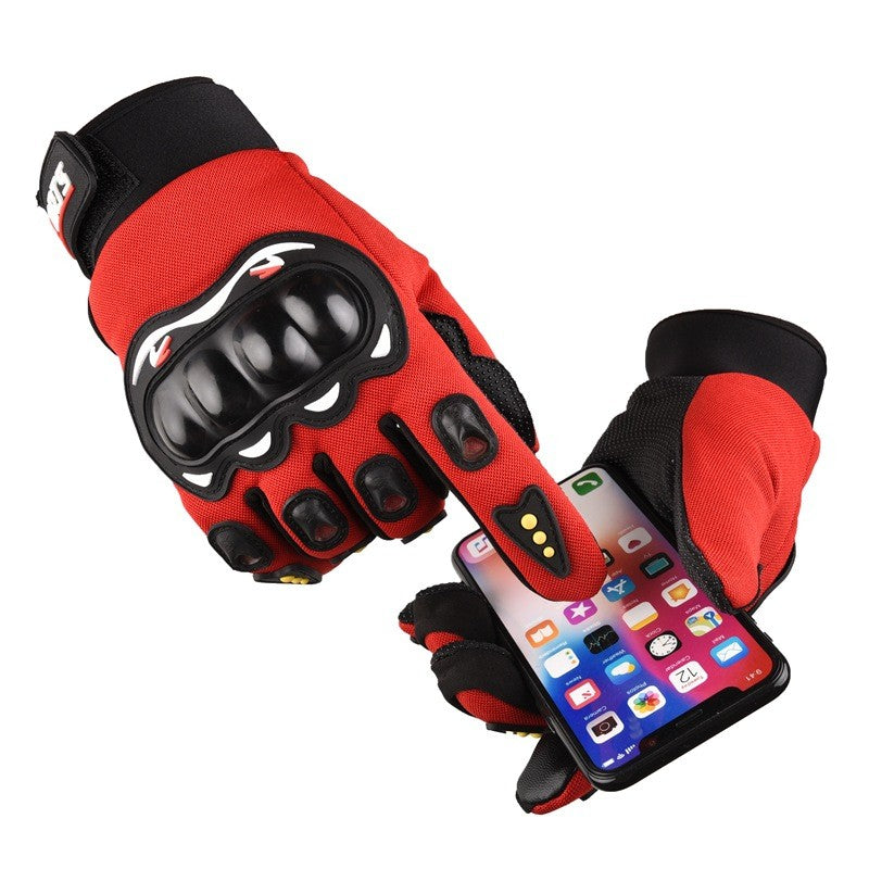Guantes de motocicleta para hombre, guantes de carreras con dedos cerrados transpirables para deportes al aire libre, conducción en bicicleta cruzada