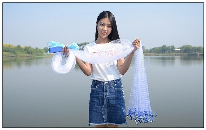 Red de pesca de 1,2-3,6 m con plomo ni sin plomo, redes fundidas de EE. UU., lanzamiento manual de agua, red de peces con mosca, herramienta de rejilla pequeña