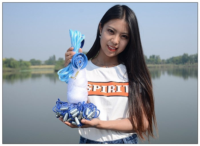 Red de pesca de 1,2-3,6 m con plomo ni sin plomo, redes fundidas de EE. UU., lanzamiento manual de agua, red de peces con mosca, herramienta de rejilla pequeña