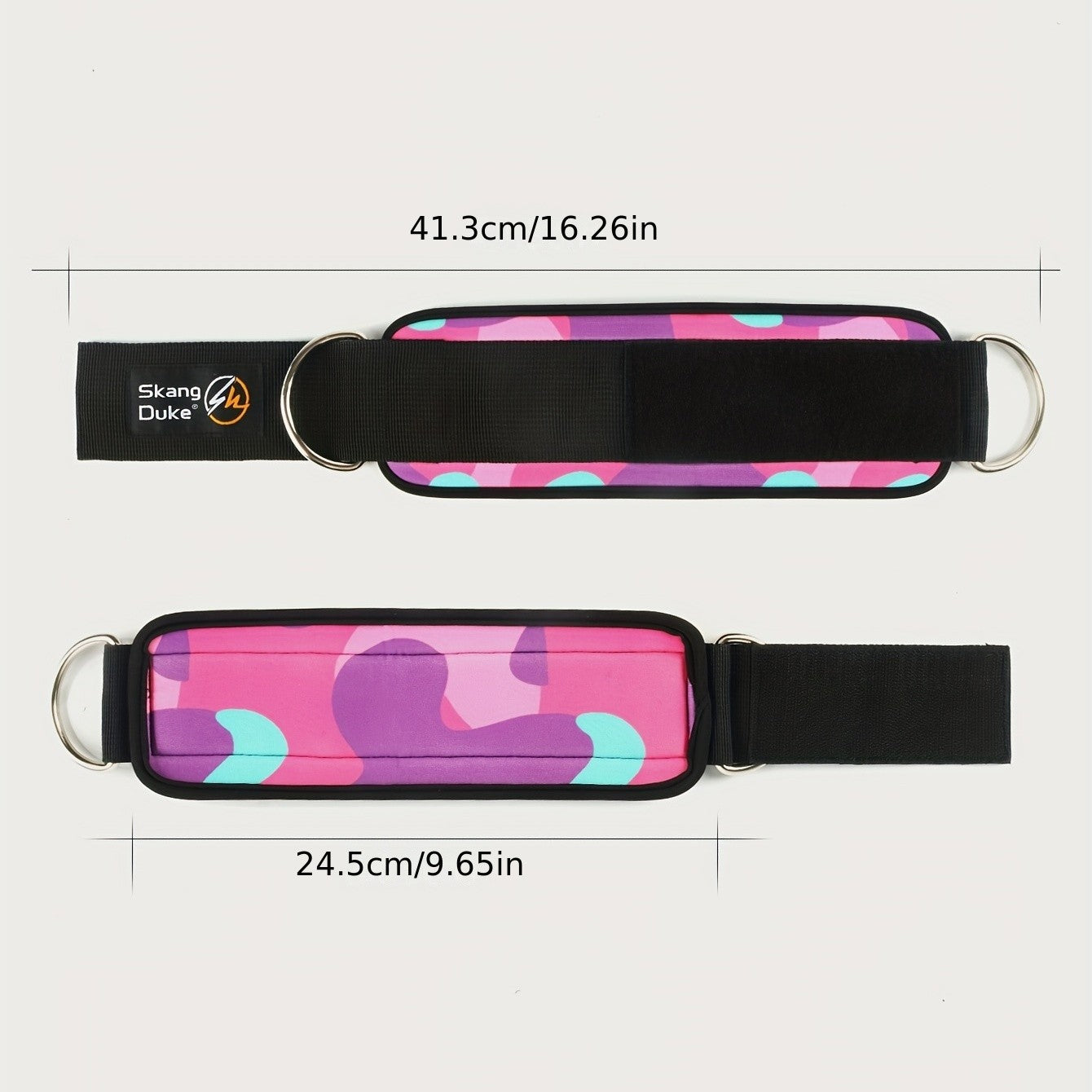 Correas de tobillo ajustables con anillo en D para máquinas de cables, cómodos puños de tobillo para entrenamiento de fuerza muscular de glúteos y piernas en gimnasio, 1 ud.
