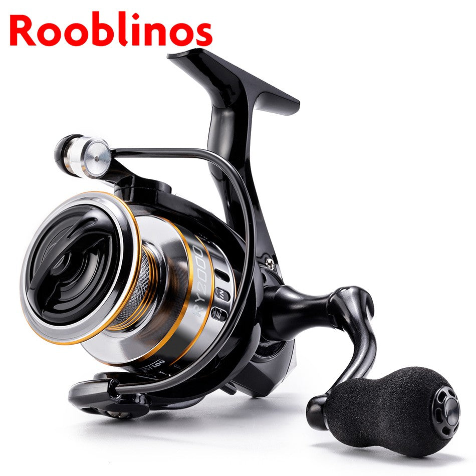 ROOBLINOS RY carretes giratorios para pesca en agua salada, carrete de pesca de agua dulce, marco de Metal ultraligero, carretes de pesca lisos y resistentes de alta velocidad