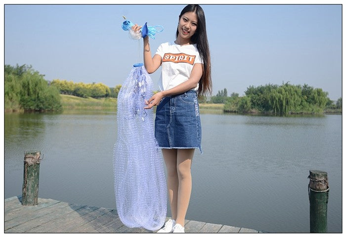 Red de pesca de 1,2-3,6 m con plomo ni sin plomo, redes fundidas de EE. UU., lanzamiento manual de agua, red de peces con mosca, herramienta de rejilla pequeña