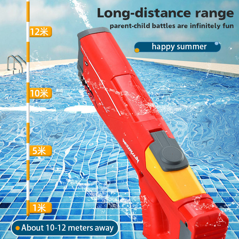 Pistola de agua eléctrica automática, juguetes de tiburón de alta presión para exteriores, juguete de playa de verano para niños y adultos, juguete de agua para fiestas en la piscina