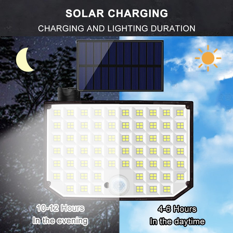 Luz Solar para exteriores, 328/348 LED, Sensor de movimiento superbrillante integrado, gran potencia, IP65, resistente al agua, 3 modos de trabajo, pared de jardín