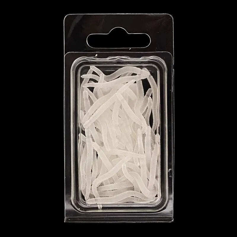 BURLE-Señuelos blandos rojos con olor a pescado realista, simulación de lombriz de tierra, gusanos rojos, señuelos de pesca artificiales