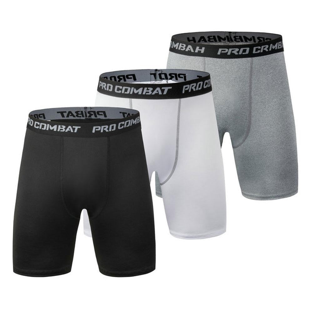 Pantalones cortos deportivos de secado rápido para hombre, Shorts ajustados para correr, Fitness