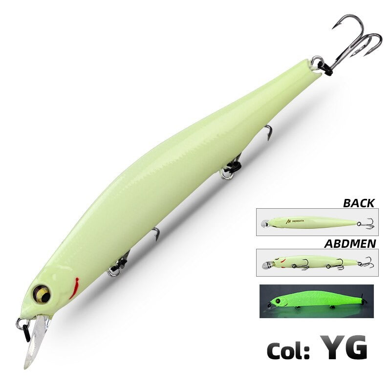 MEREDITH ORBIT-110SP sistema magnético Orbital Señuelos de Pesca superiores Minnow Wobbler calidad aparejos de pesca anzuelos para pesca