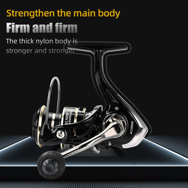 Carrete giratorio de arrastre máximo de 8KG para pesca AC3000 4000 5000, carrete de Metal con mango, plantilla de mar, carrete de carpa, rueda de bobina de pesca
