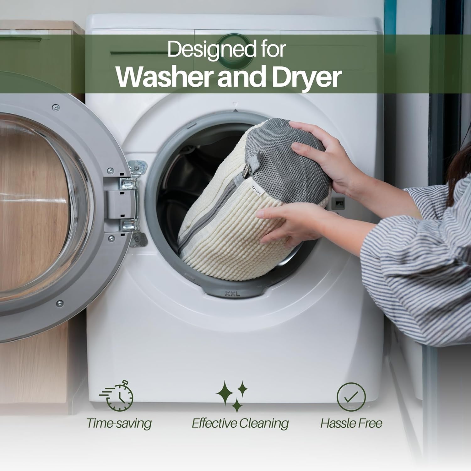 Bolsa de lavado de tenis, bolsa de lavandería, Protector de zapatos acolchado, bolsa de lavado de poliéster de fibra esponjosa, organizador de secado lavable a máquina