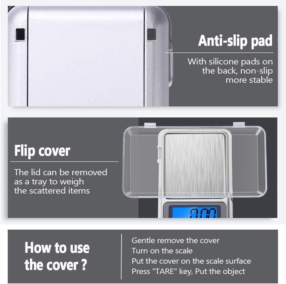 Báscula de alta precisión 500g 0,01g báscula electrónica balanza Digital joyería de bolsillo balanzas de diamante para cocina