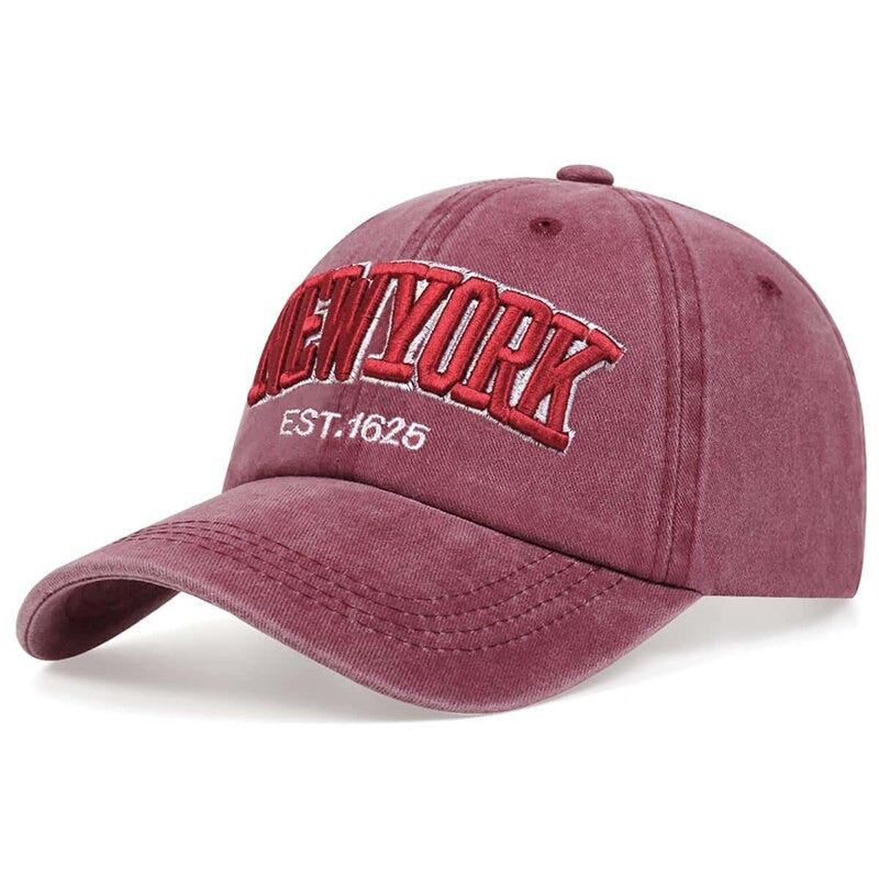 Gorras de béisbol bordadas de NUEVA YORK a la moda, sombreros casuales para el sol para adultos, sombrero de Hip Hop, gorras deportivas de Golf, gorras Snapback con lavado con agua
