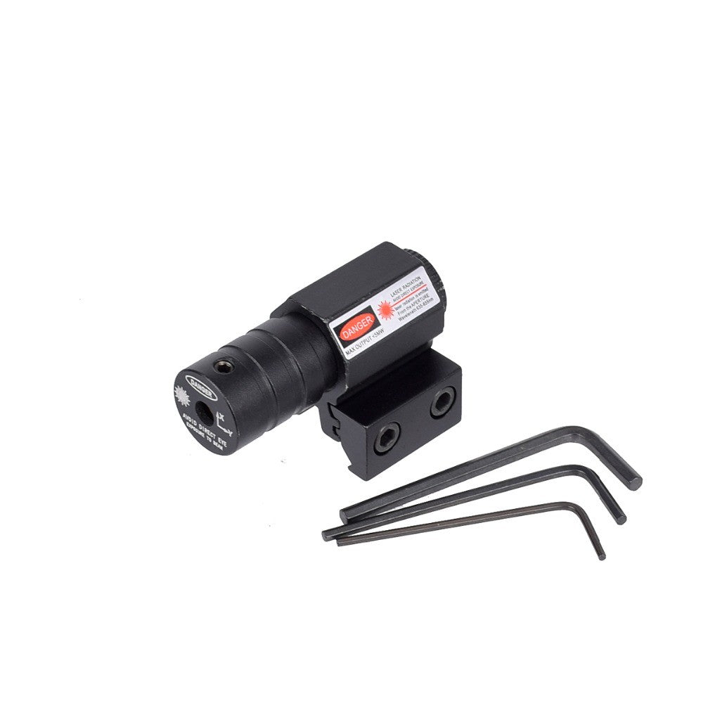 Mini mira láser táctica de punto rojo para Rifle, pistola de caza de tiro, juguete de caza ajustable de 11mm y 20mm con batería