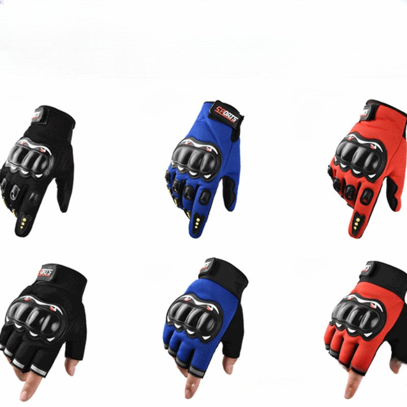Guantes de motocicleta para hombre, guantes de carreras con dedos cerrados transpirables para deportes al aire libre, conducción en bicicleta cruzada