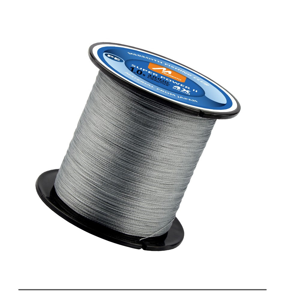 MEREDITH-línea de pesca trenzada de PE, 4 hebras, 300M, 15-80lb, sedal de pesca suave multifilamento para señuelo de pesca