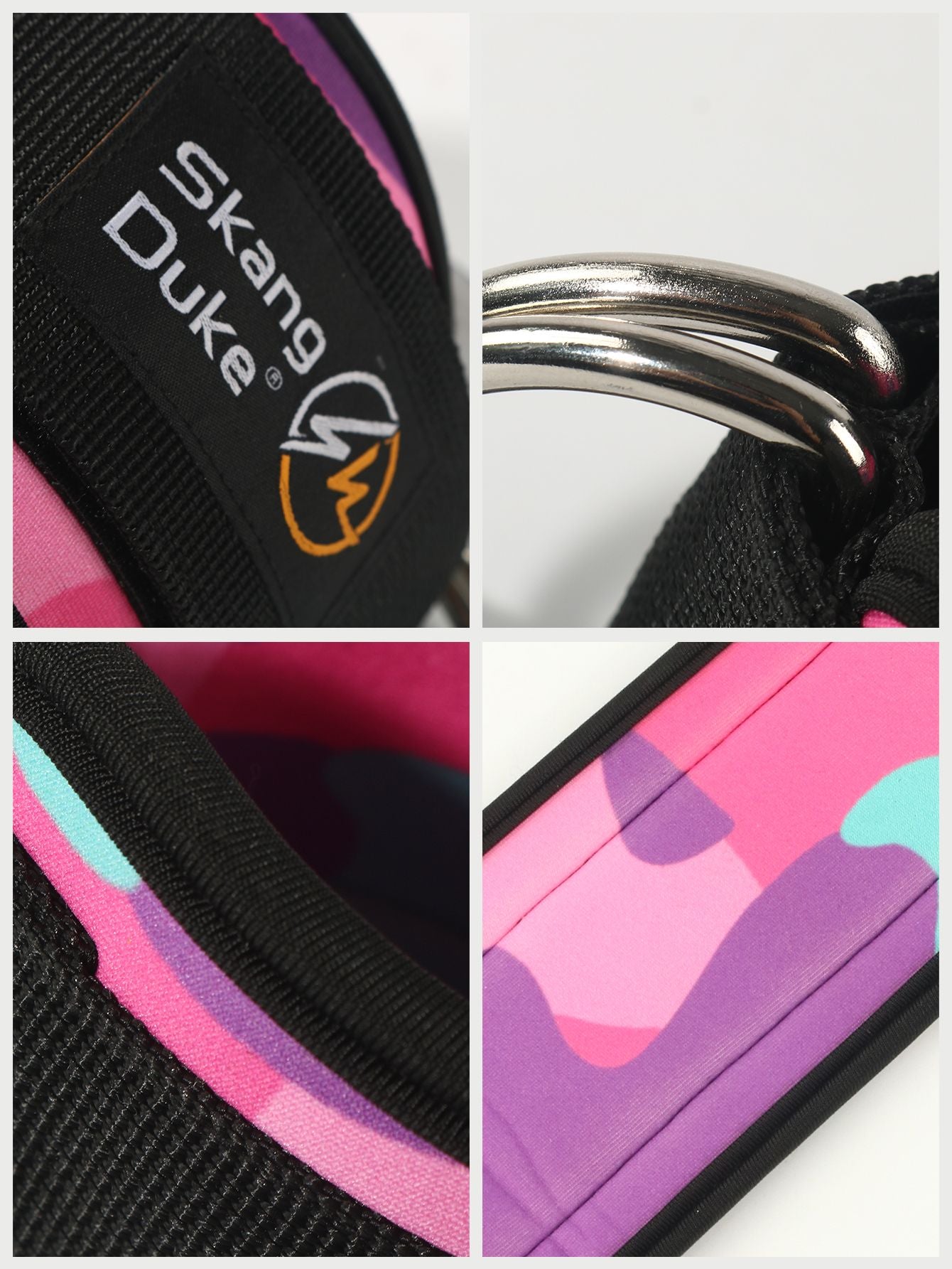 Correas de tobillo ajustables con anillo en D para máquinas de cables, cómodos puños de tobillo para entrenamiento de fuerza muscular de glúteos y piernas en gimnasio, 1 ud.
