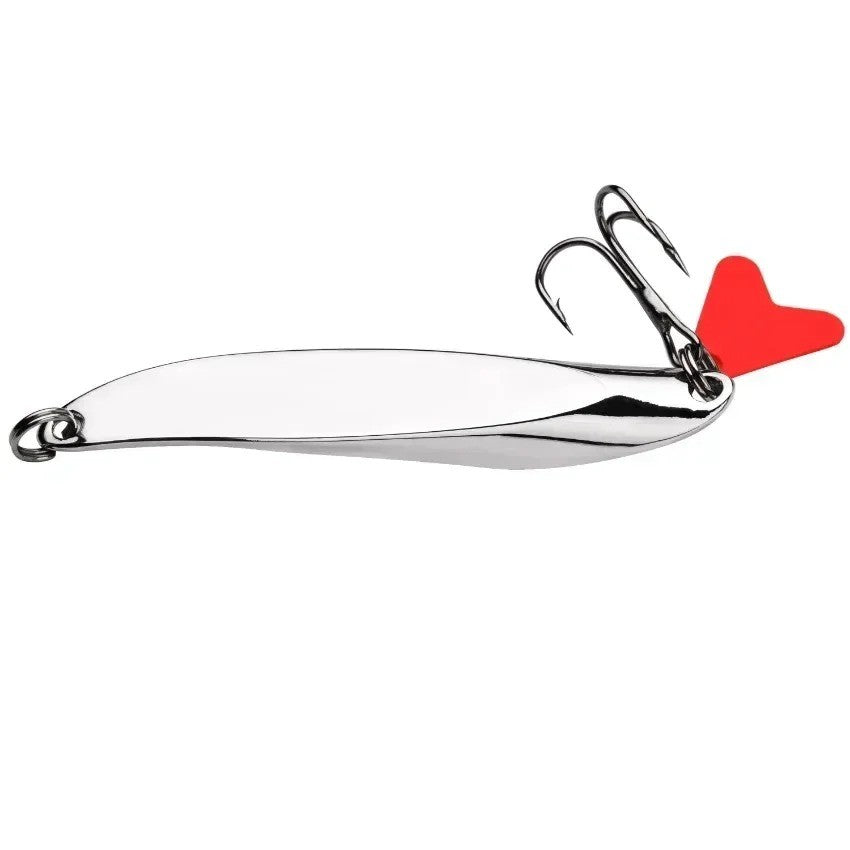 Cebo duro de 3 uds., cuchara plateada, señuelo de Jigging, anzuelo triple de Metal, hoja de fundición, Spinner, cucharas de curricán, cebo giratorio de hoja inoxidable