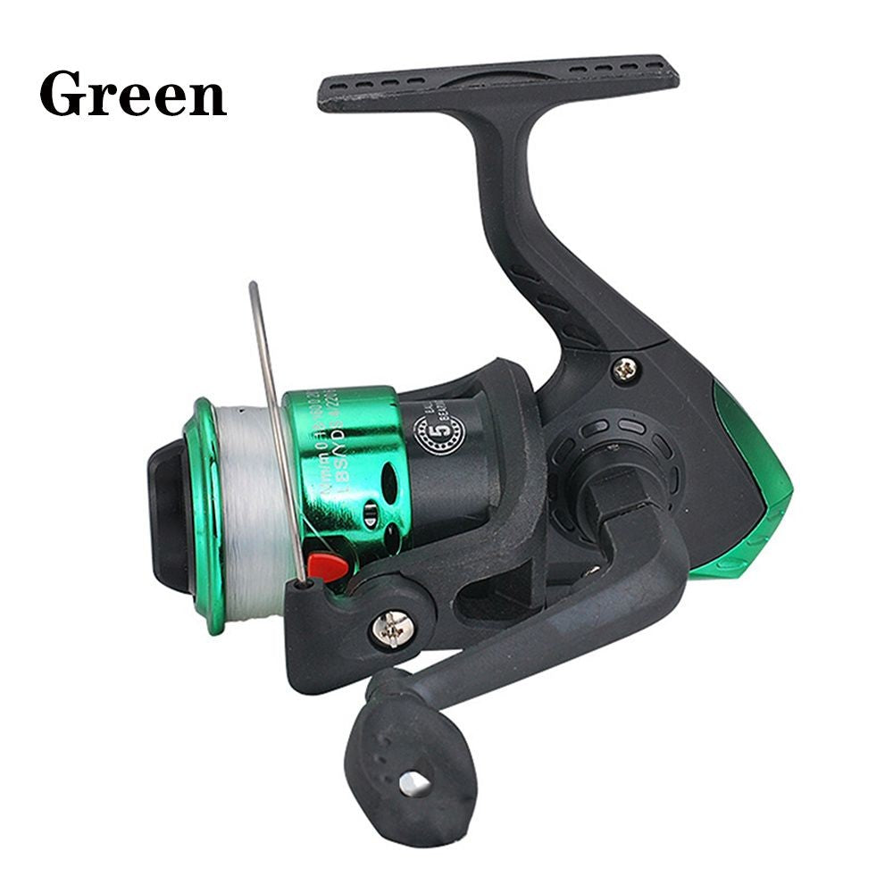 Ruedas de arrastre portátiles, carrete de pesca ultraligero, relación de engranaje 5,2: 1, carrete giratorio con sedal de pesca de 60m, suministros de pesca
