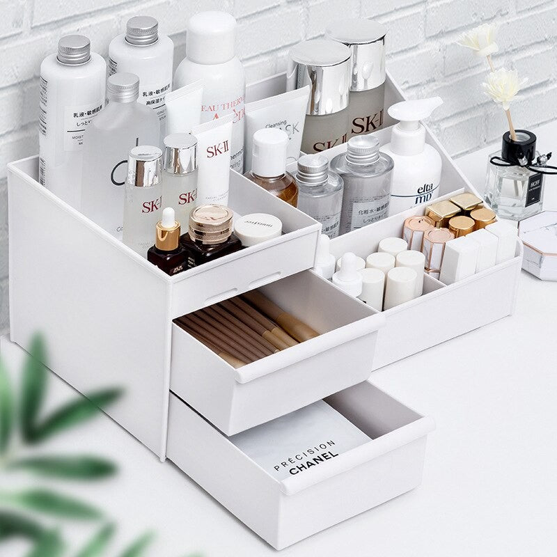 Caja de almacenamiento de maquillaje con cajones