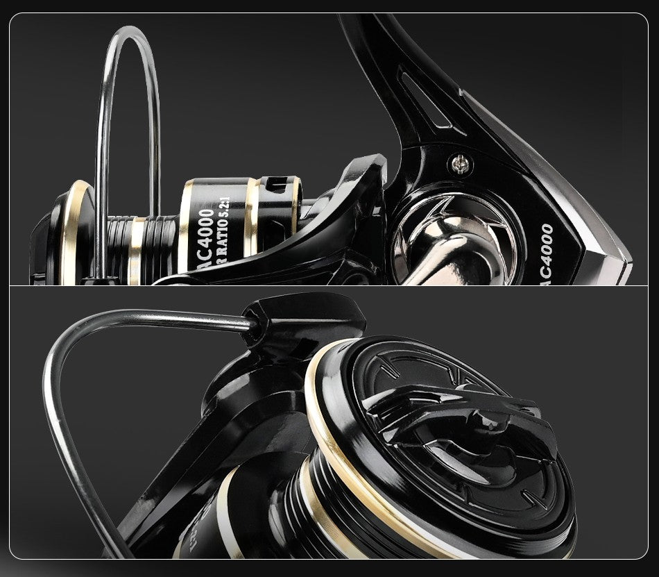 Carrete giratorio de arrastre máximo de 8KG para pesca AC3000 4000 5000, carrete de Metal con mango, plantilla de mar, carrete de carpa, rueda de bobina de pesca