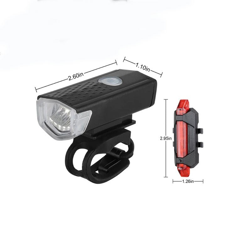 Luz LED para bicicleta ZK30, recargable por USB, faro delantero y trasero para bicicleta de montaña, linterna, luz de advertencia de seguridad en ciclismo