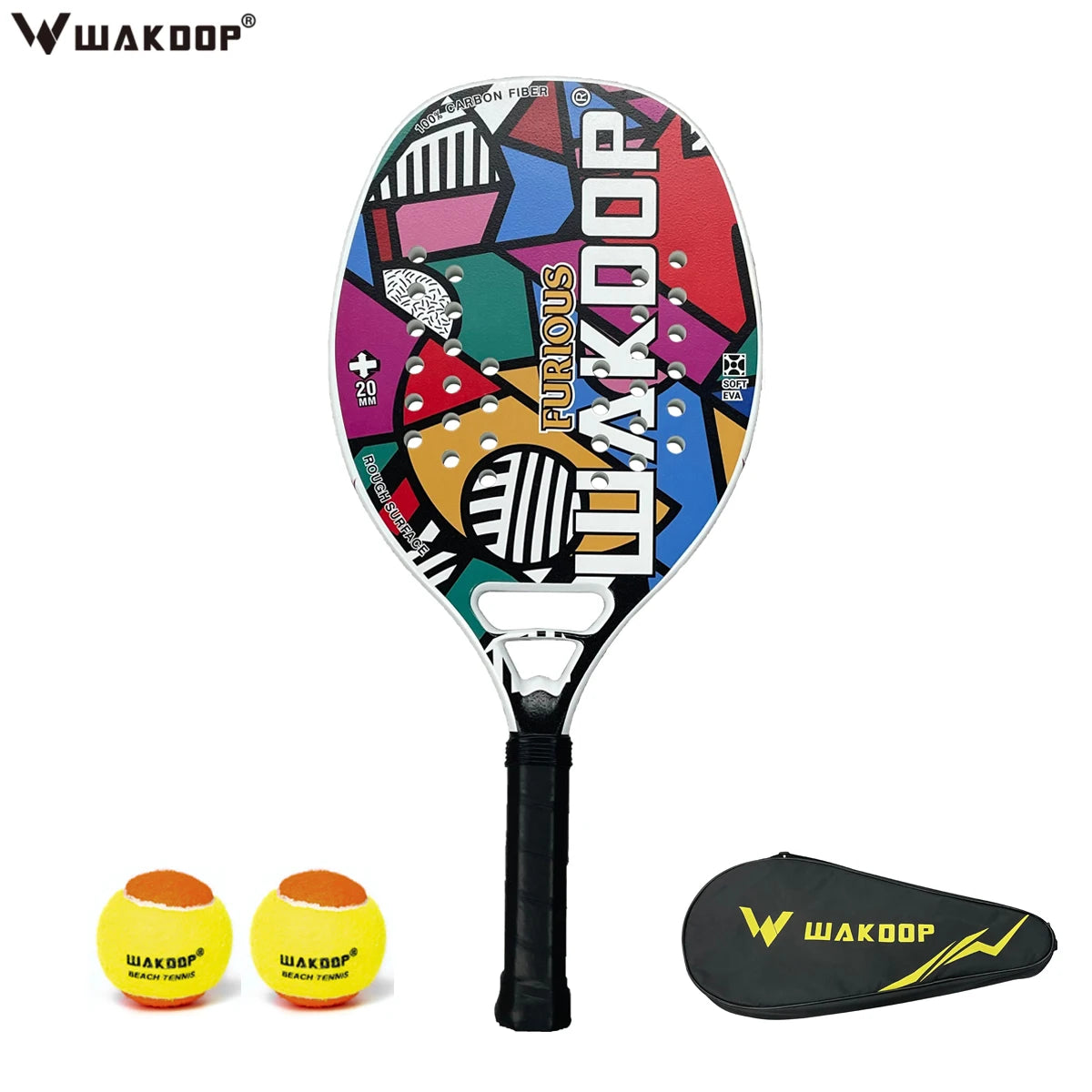 Professional Carbon Beach Tennis Racket Rough Face Tennis Racquet 