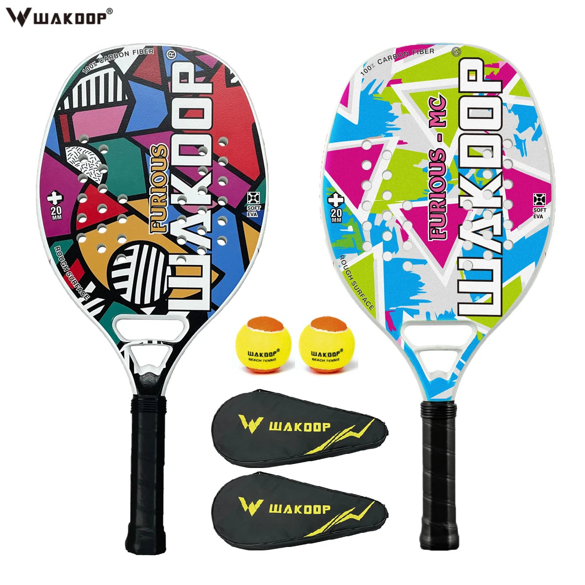 Professional Carbon Beach Tennis Racket Rough Face Tennis Racquet 