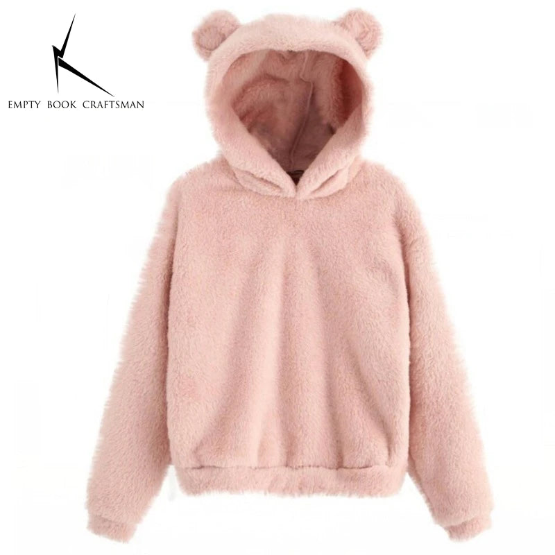 Women's Long Sleeve Rabbit Ears Hoodie Sweatshirt 