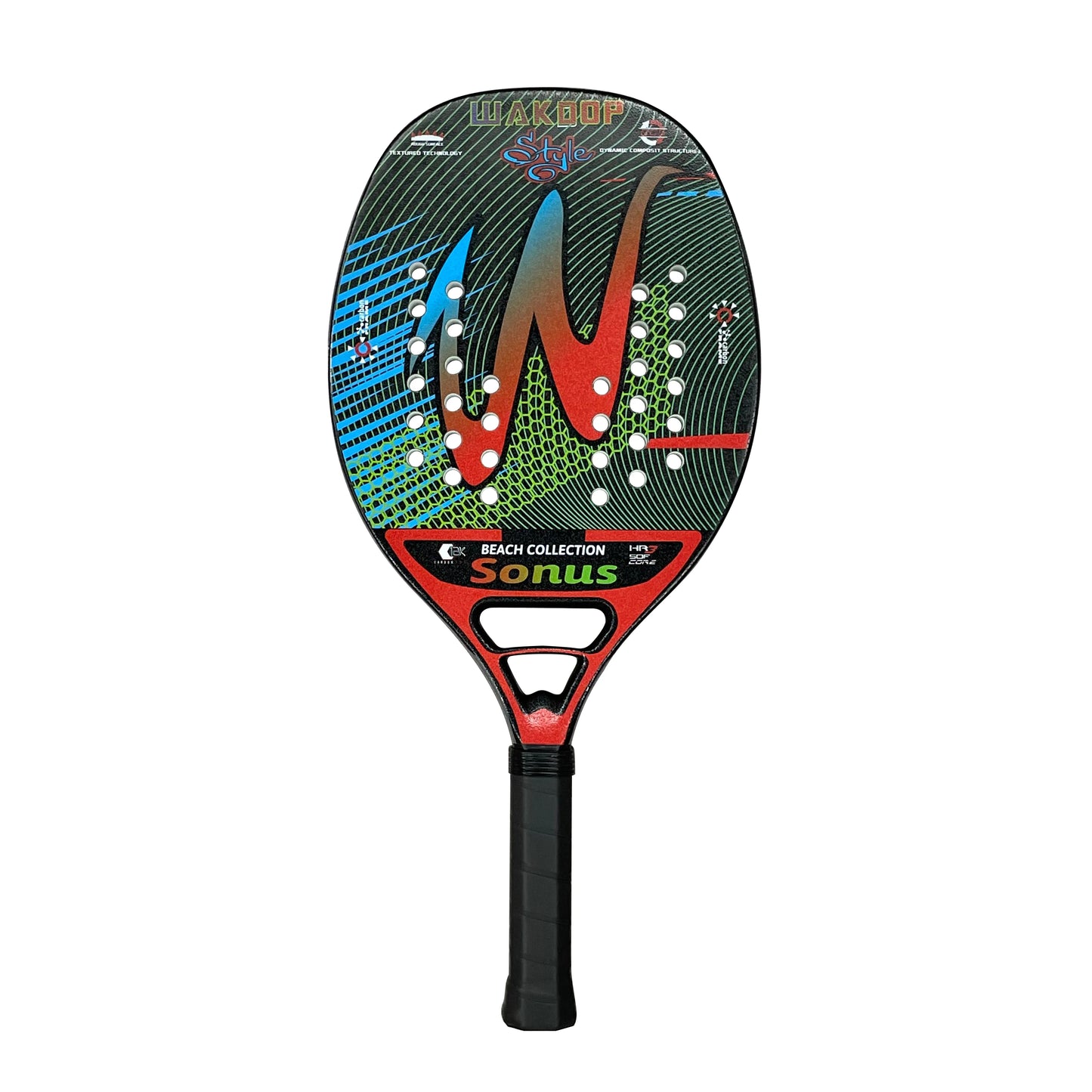 Professional Carbon Beach Tennis Racket Rough Face Tennis Racquet 